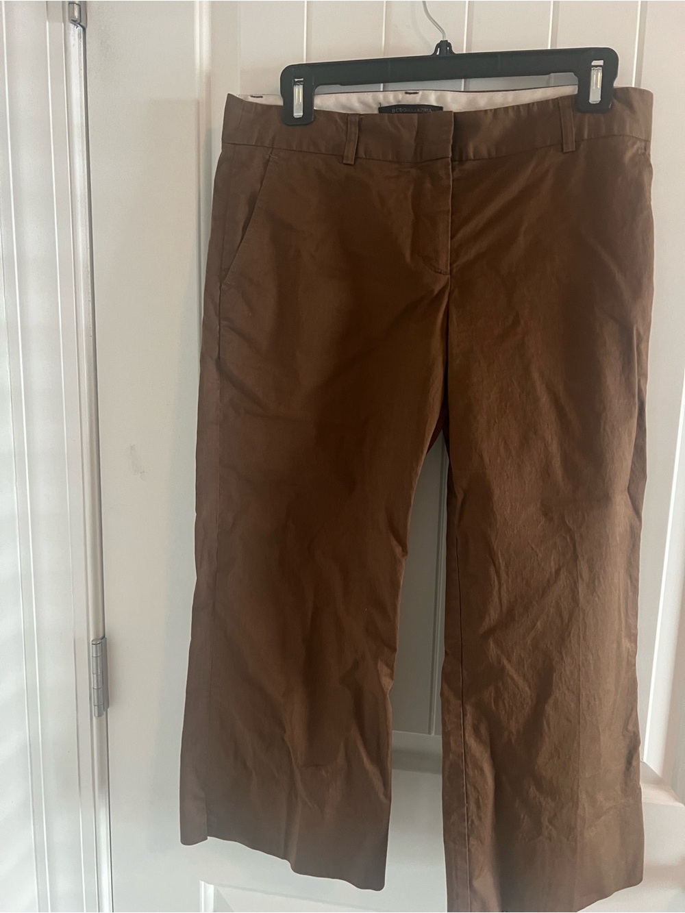 BCBGeneration Chocolate Brown Wide-Leg Chinos